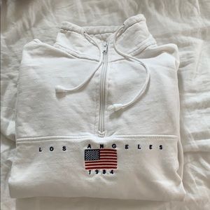 White Quarter zip
